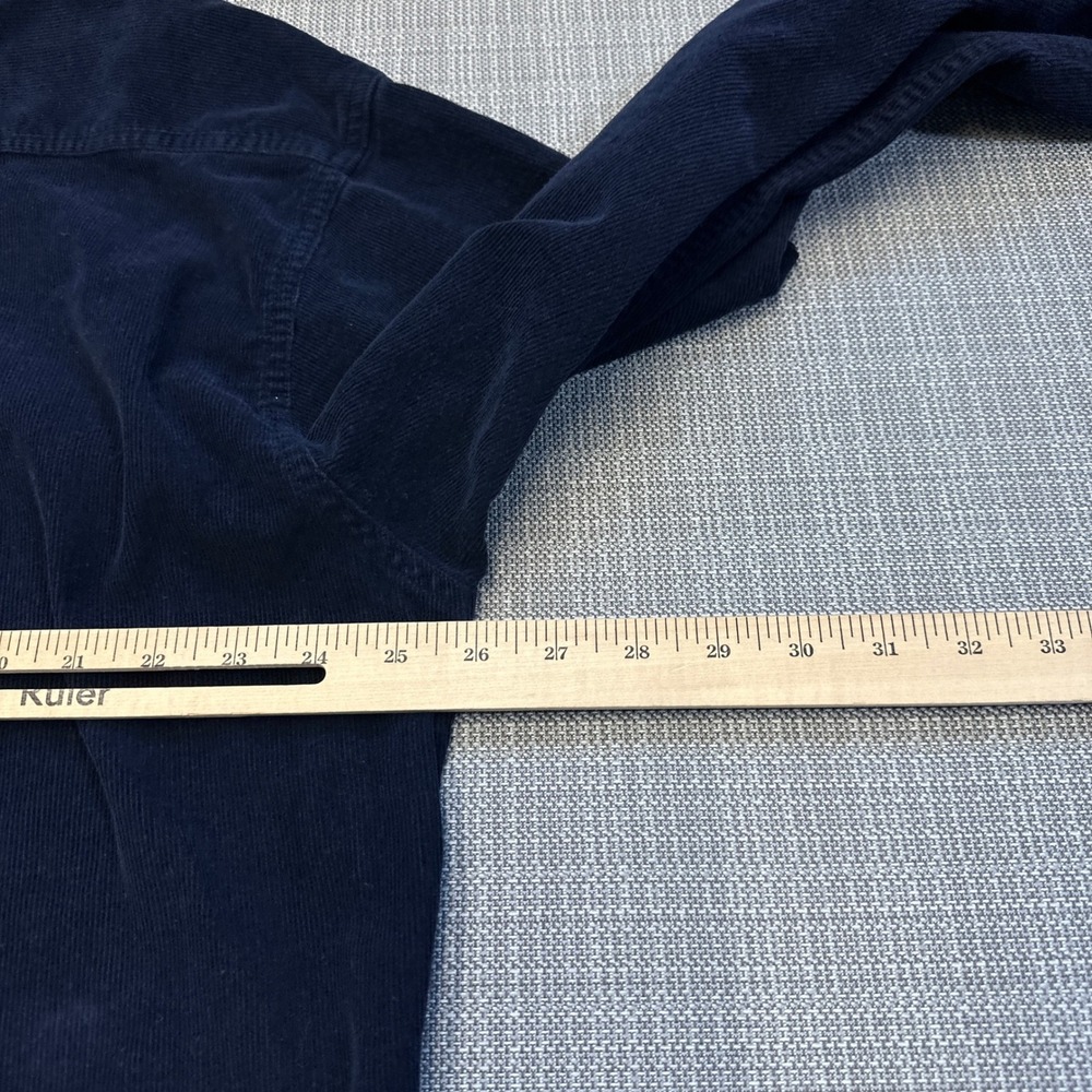 J.Crew Oarsman Corduroy Button Down Shirt Mens XL Navy Blue Long Sleeve Layering - Picture 6 of 8